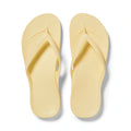 Lemon Arch Support Flip Flops shown from above