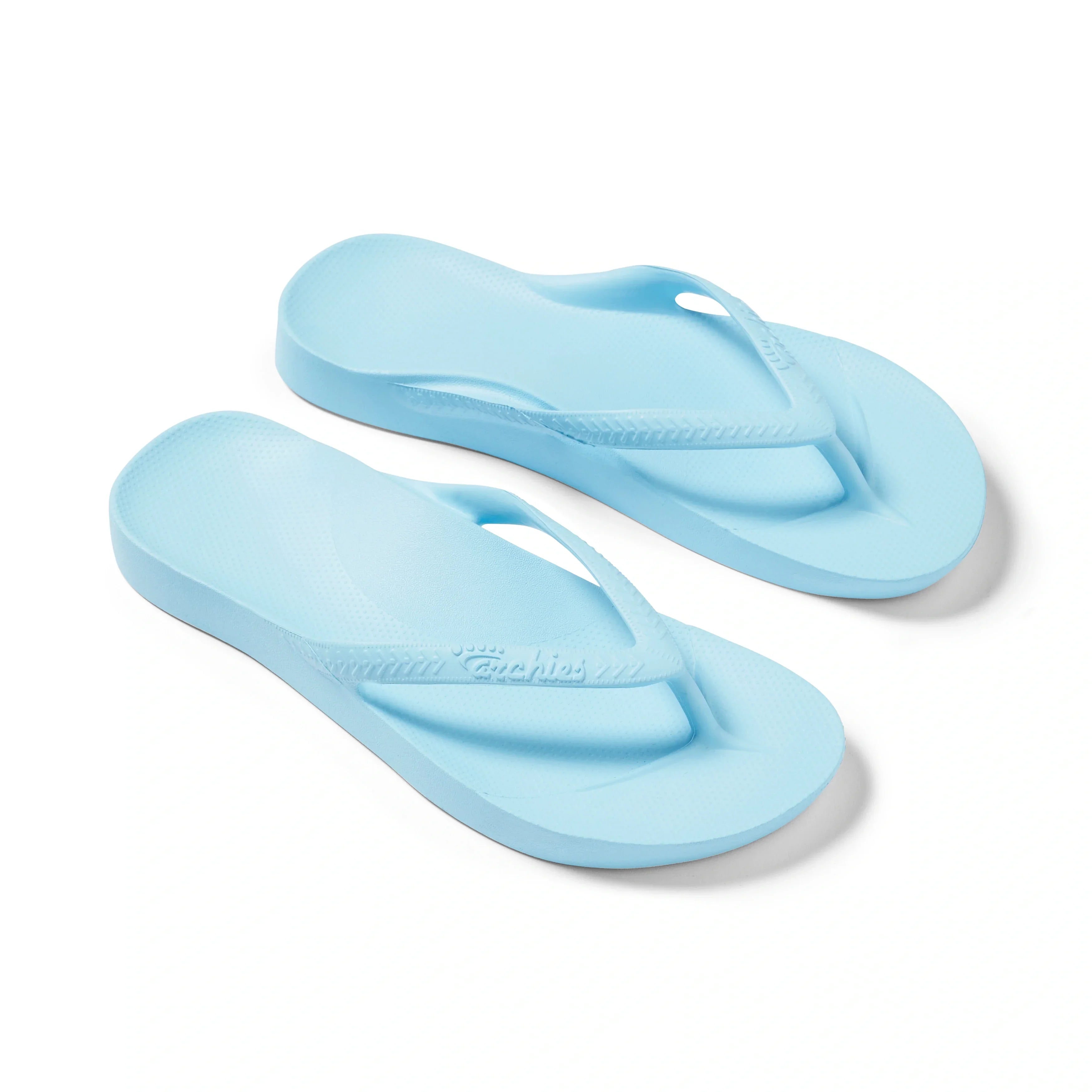 Sky Blue Archies Arch Support Flip Flops angle 09