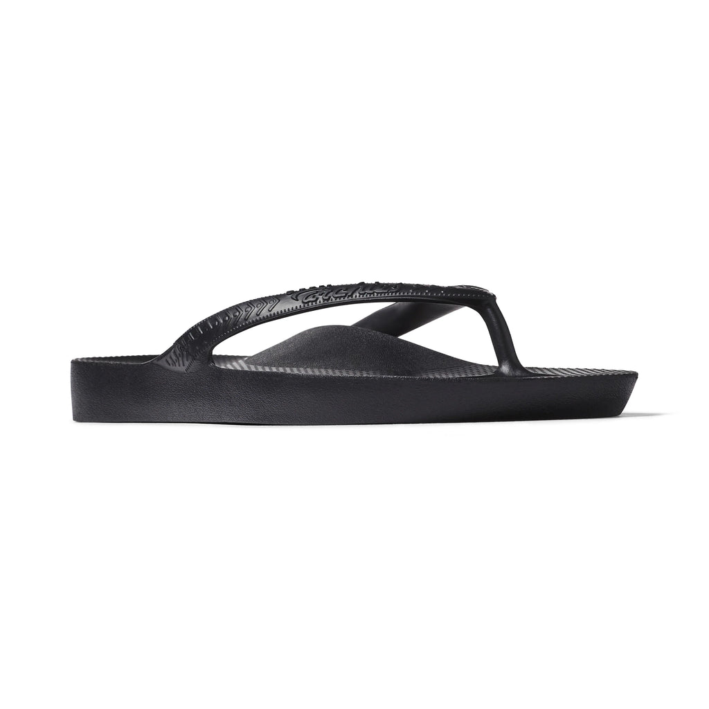 Black Archies Arch Support Flip Flops angle 03