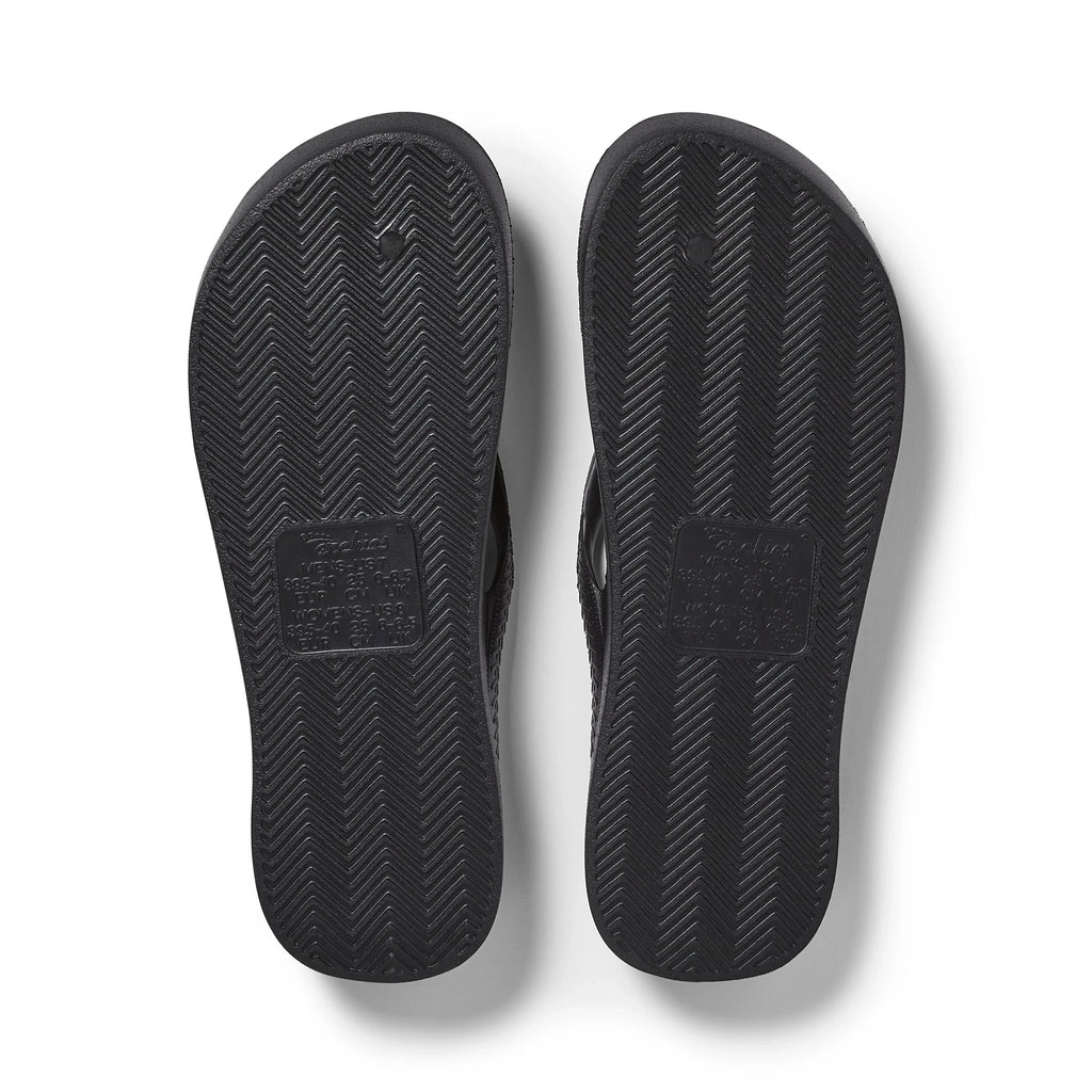Black Archies Arch Support Flip Flops angle 05