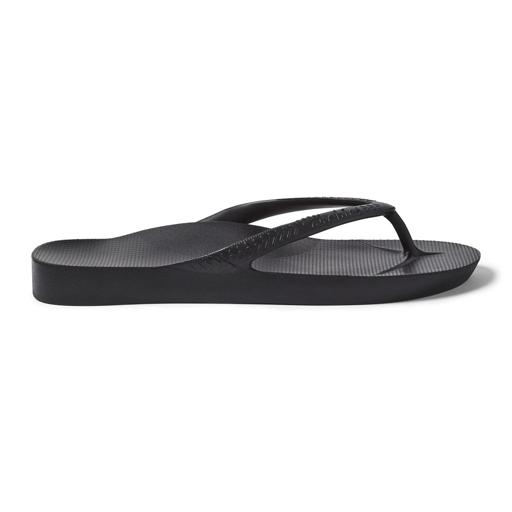 Black Archies Arch Support Flip Flops angle 07