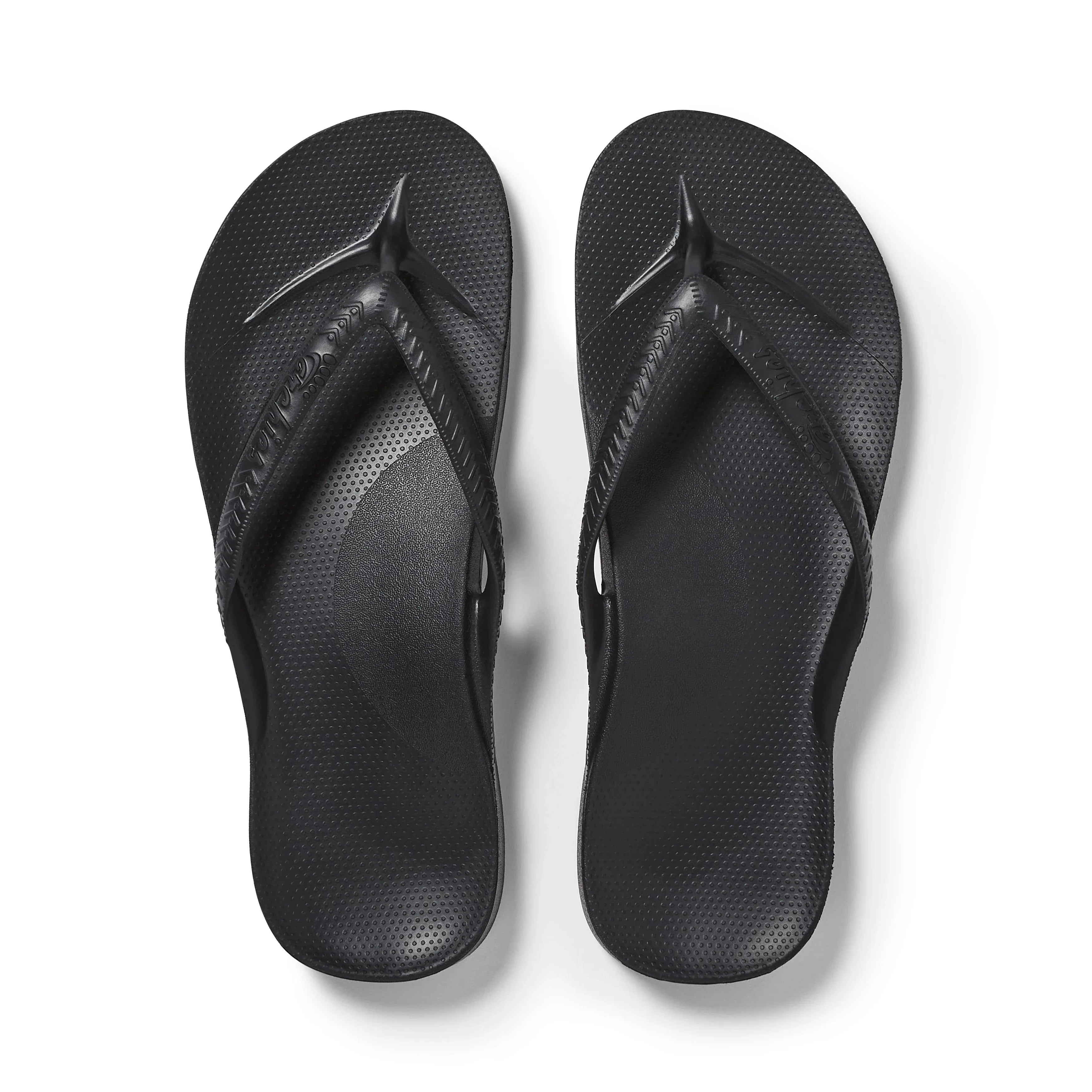 Black Archies Arch Support Flip Flops angle 01