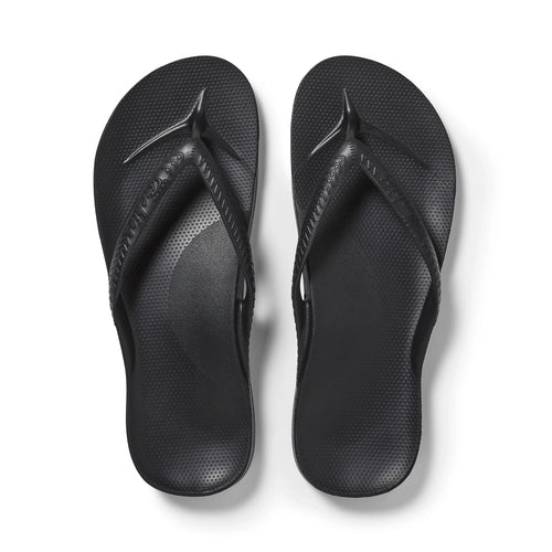 Black Archies Arch Support Flip Flops angle 01