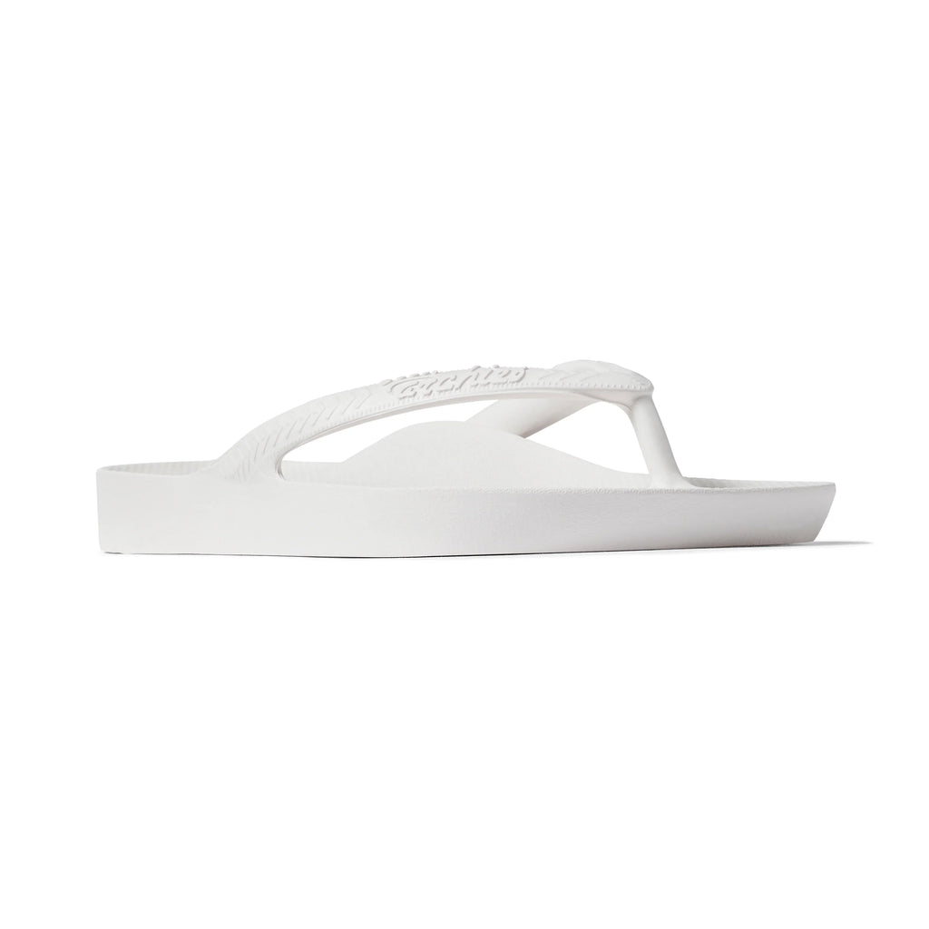 White Archies Arch Support Flip Flops angle 05