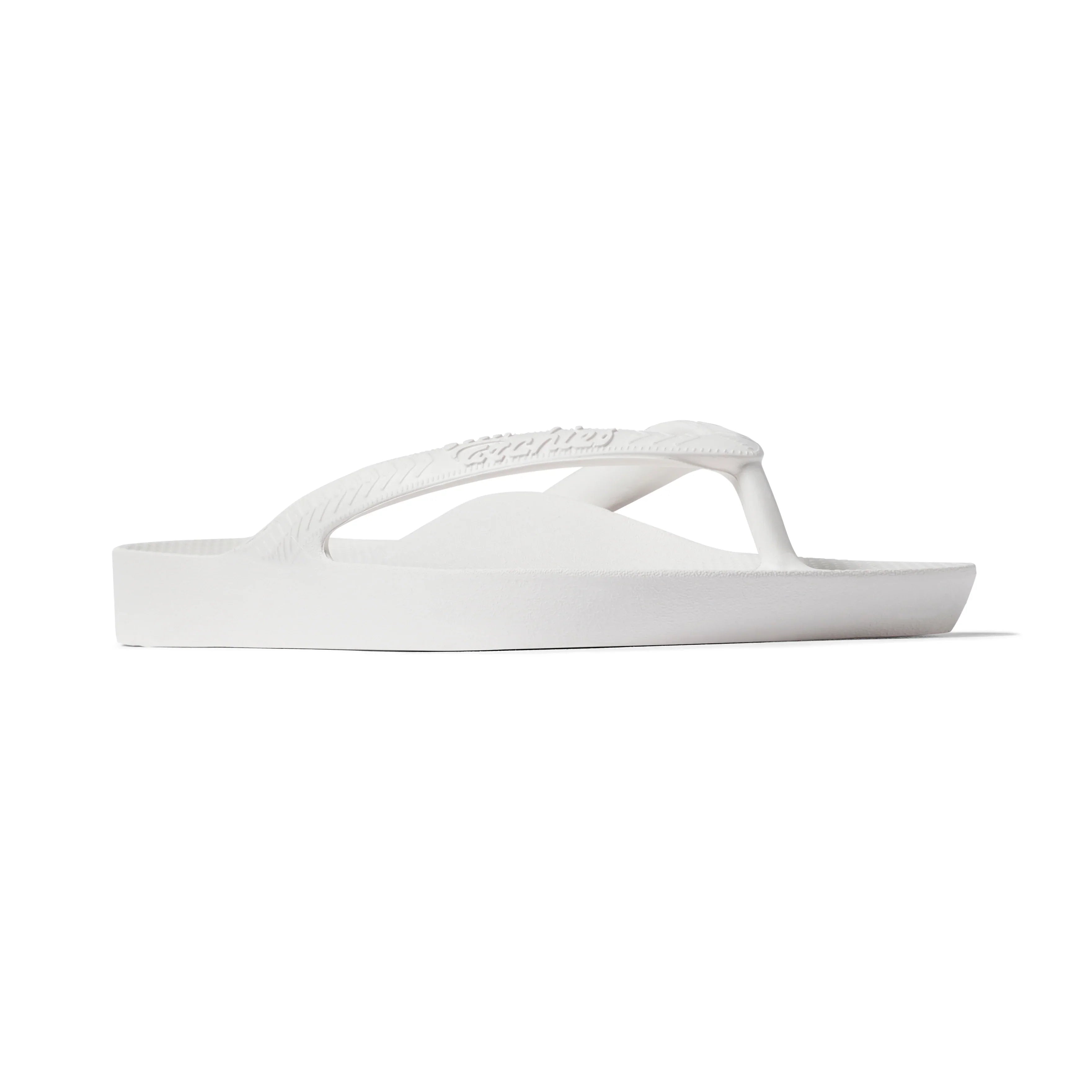 White Archies Arch Support Flip Flops angle 05
