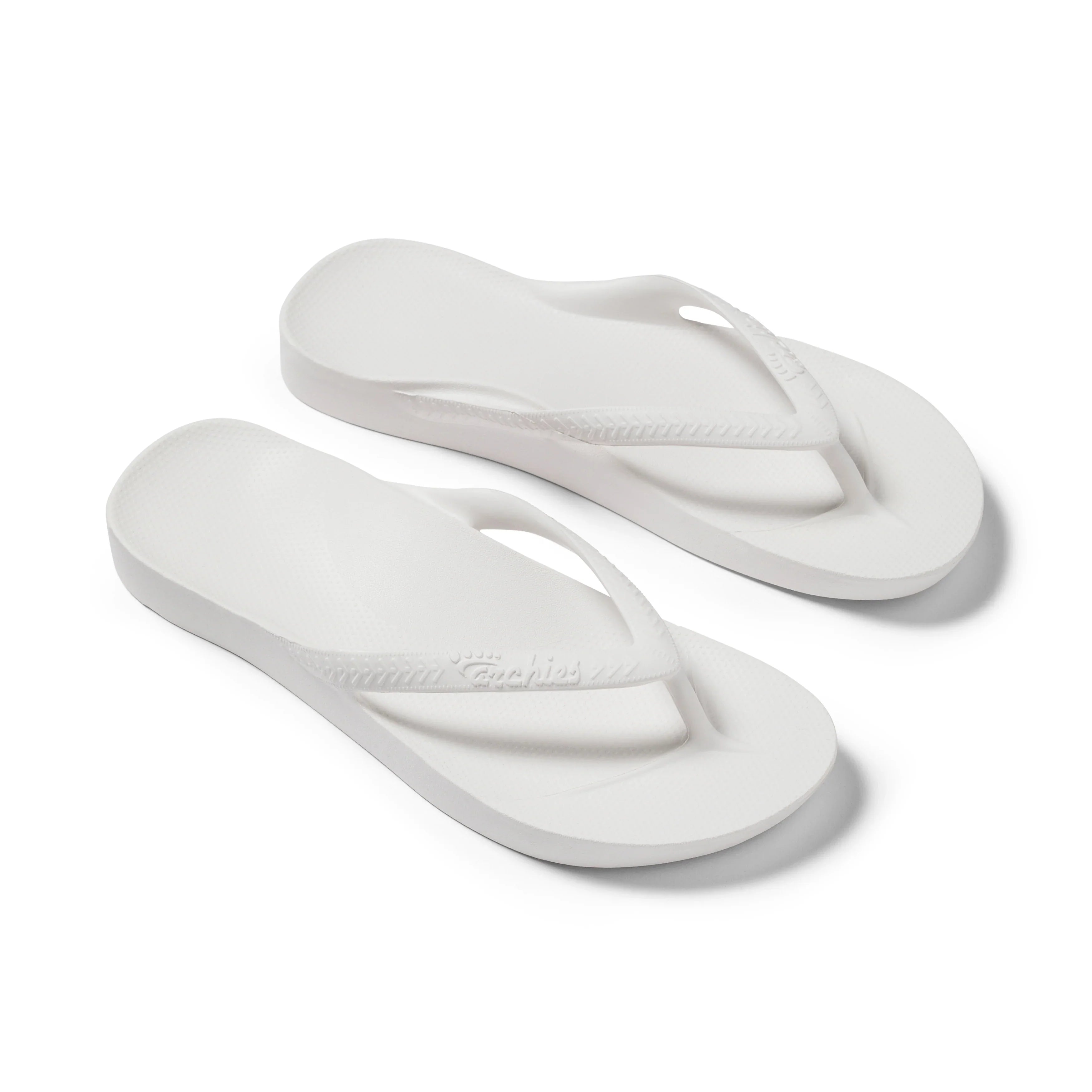 White Archies Arch Support Flip Flops angle 09