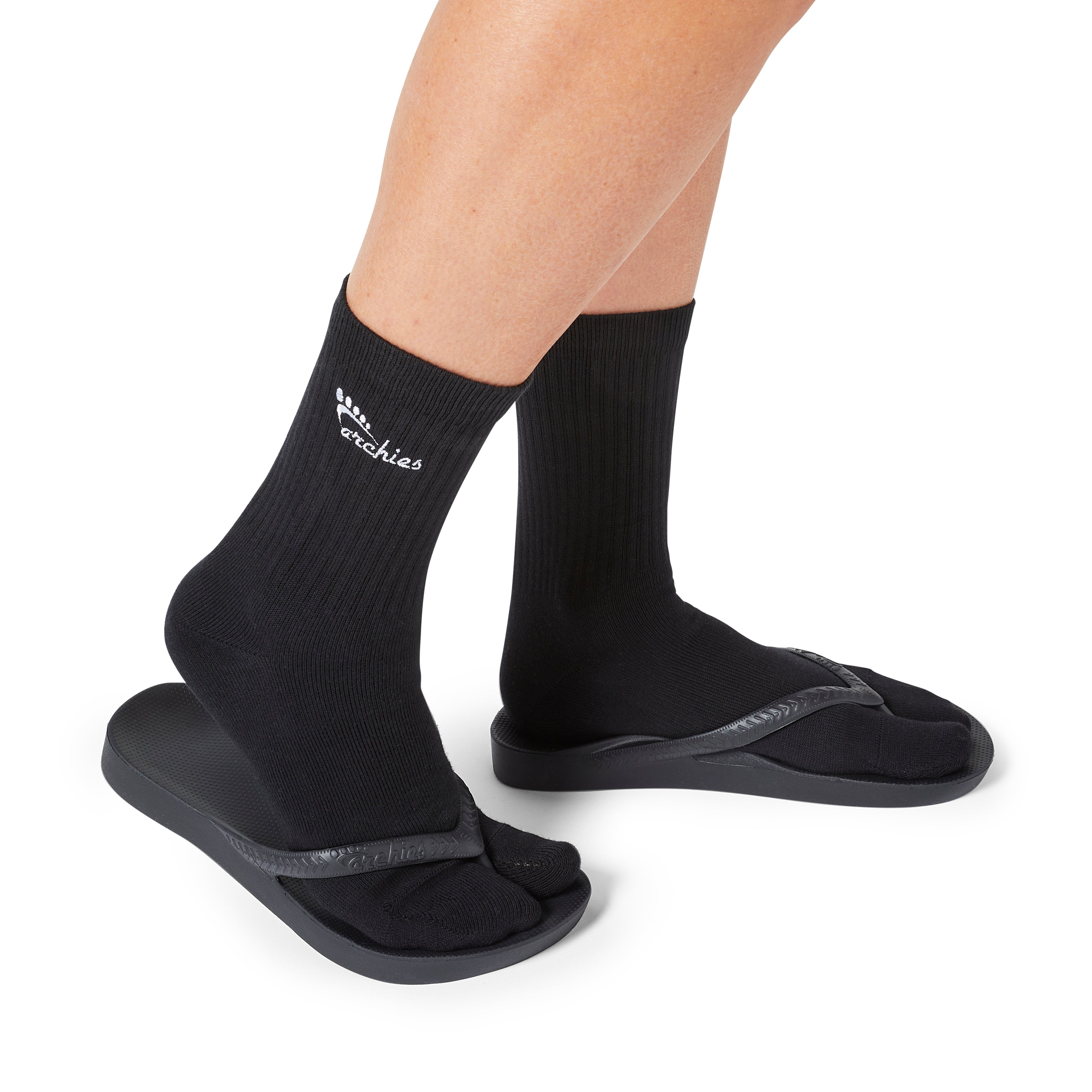Archies toe socks black angle 02